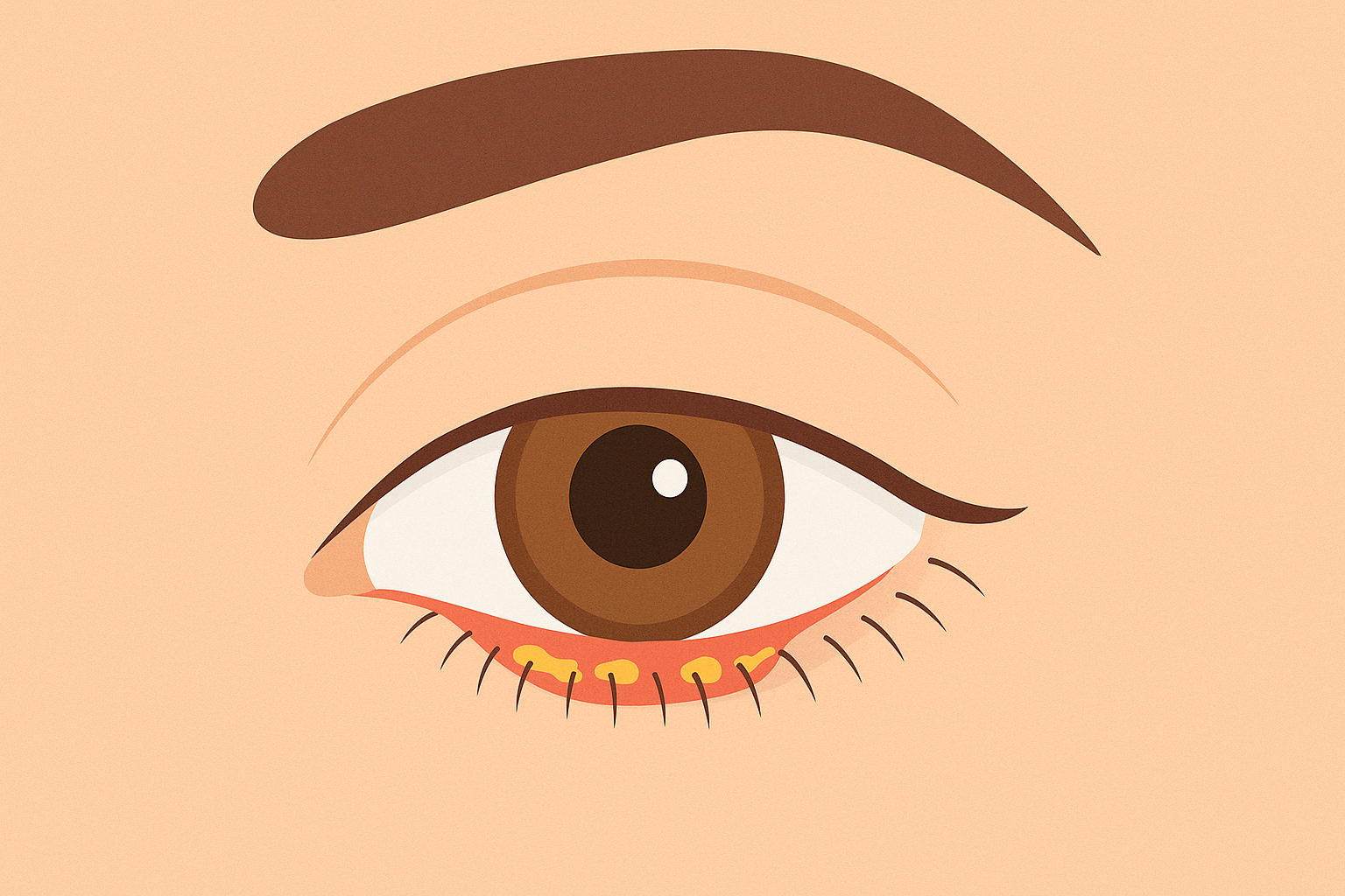 Posterior blepharitis affecting the inner edge of the eyelid