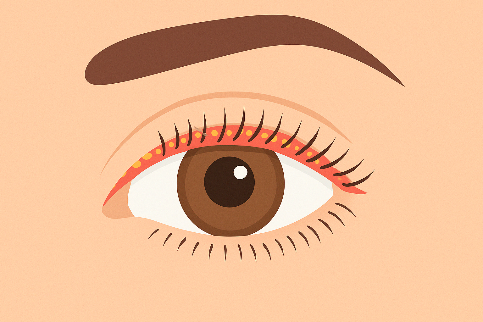 Anterior blepharitis affecting the front edge of the eyelid